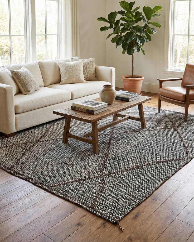 Detail image of 8' 8 x 11' 8 Hand Knotted Moroccan Wool Rug
