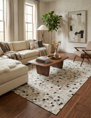 5' 4 x 7' 6 Cowhide Stocks Rug