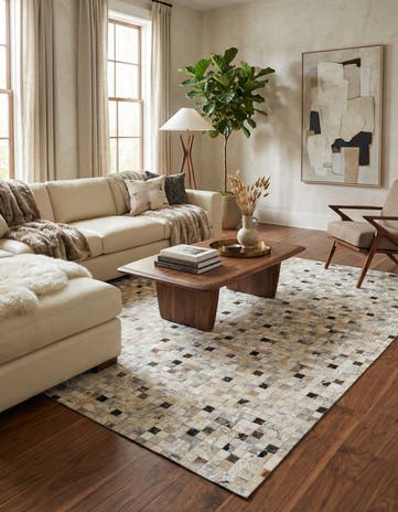 5' 4 x 7' 6 Cowhide Stocks Rug