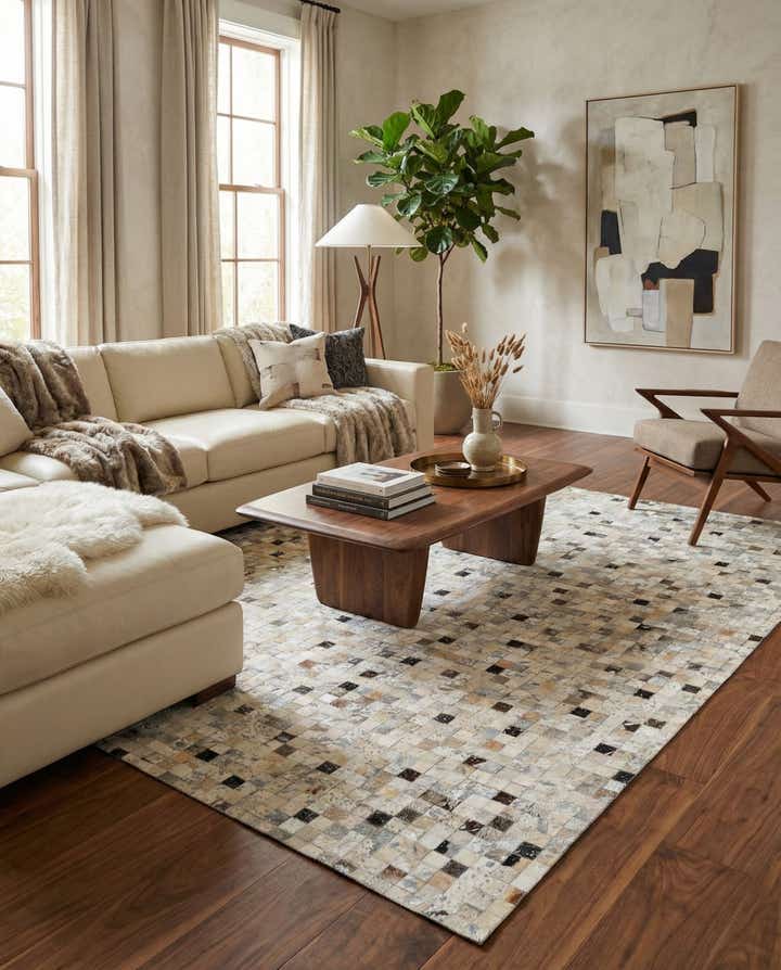5' 4 x 7' 6 Cowhide Stocks Rug