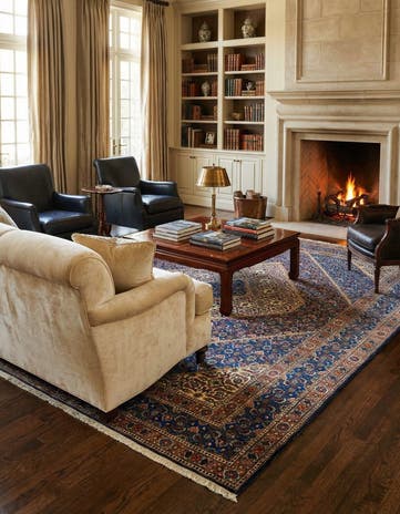 6' 11 x 10' 2 Hand Knotted Mood Persian Wool Rug