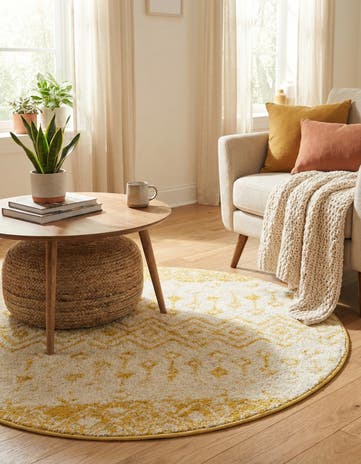 3' x 3' Moroccan Trellis Round Rug