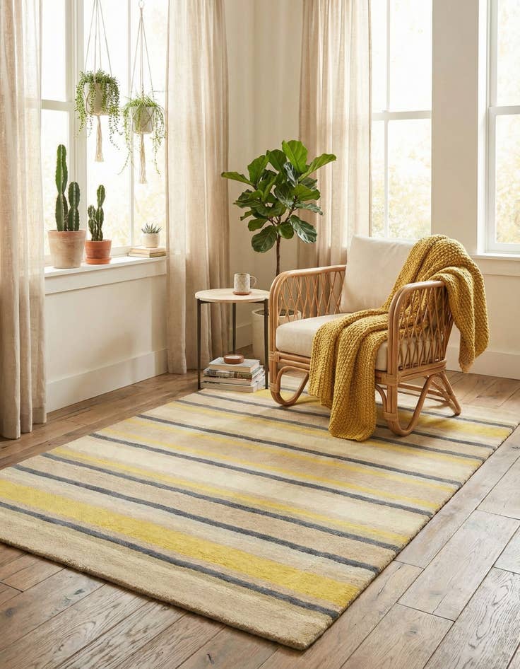 Detail image of 4' x 5' 7 Luna Wool Rug