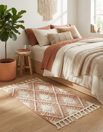 Rust Red Boho Rug