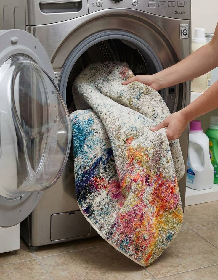 Detail image of 2' 2 x 3'  Washable Spectrum Rug