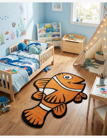 4' 1 x 6' 1 Playtime Kids Wool Freeform Rug