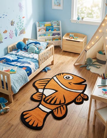 4' 1 x 6' 1 Playtime Kids Wool Freeform Rug