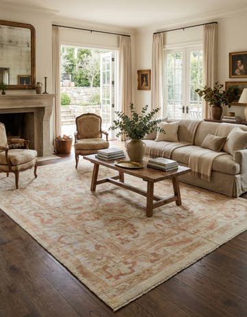 10' 10 x 16' 9 Hand Knotted Oushak Wool Rug