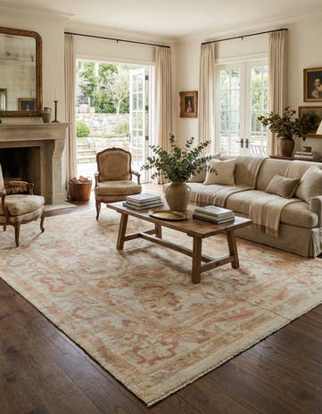 10' 10 x 16' 9 Hand Knotted Oushak Wool Rug
