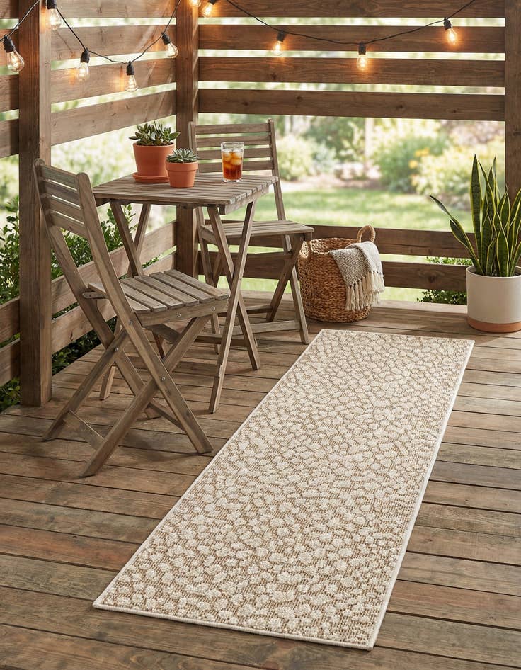 Detail image of 2' x 6' 1  Washable Safari Indoor / Outdoor Runner Rug