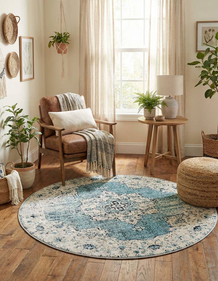 Detail image of 4' x 4' Amulet Round Rug