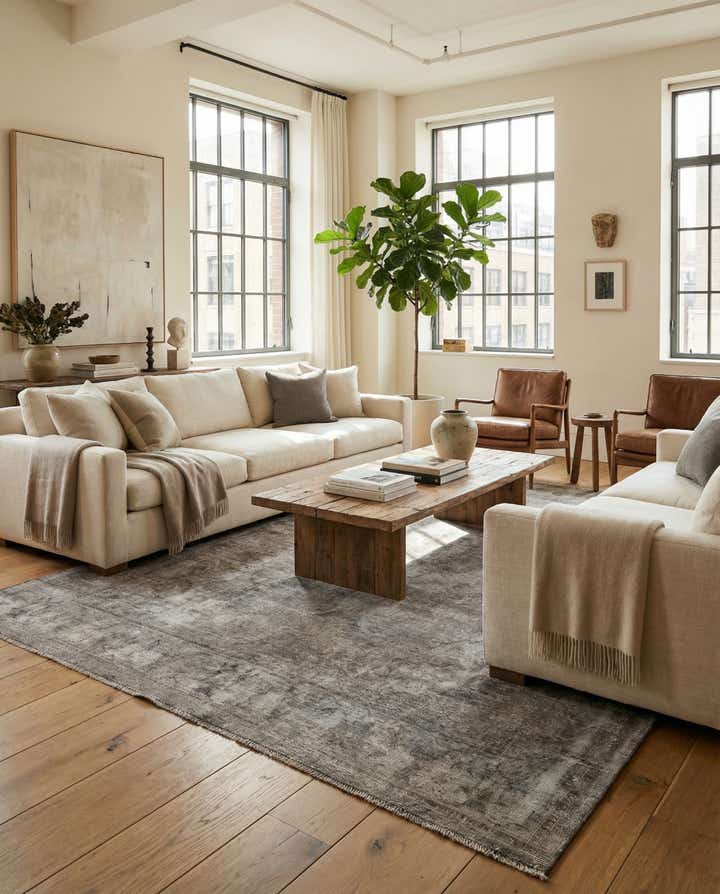 6' 9 x 10' 7 Hand Knotted Ultra Vintage Persian Wool Rug