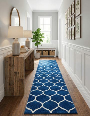 2' x 10' Lattice Frieze Runner Rug