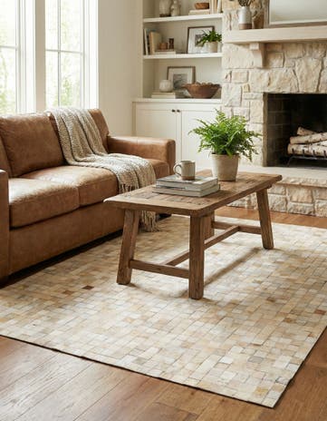 4' x 5' 8 Cowhide Stocks Rug