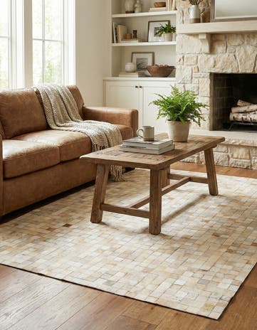4' x 5' 8 Cowhide Stocks Rug