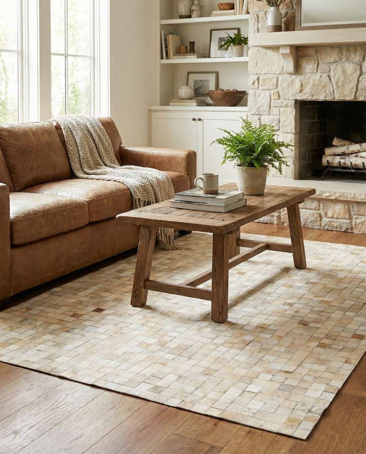 4' x 5' 8 Cowhide Stocks Rug