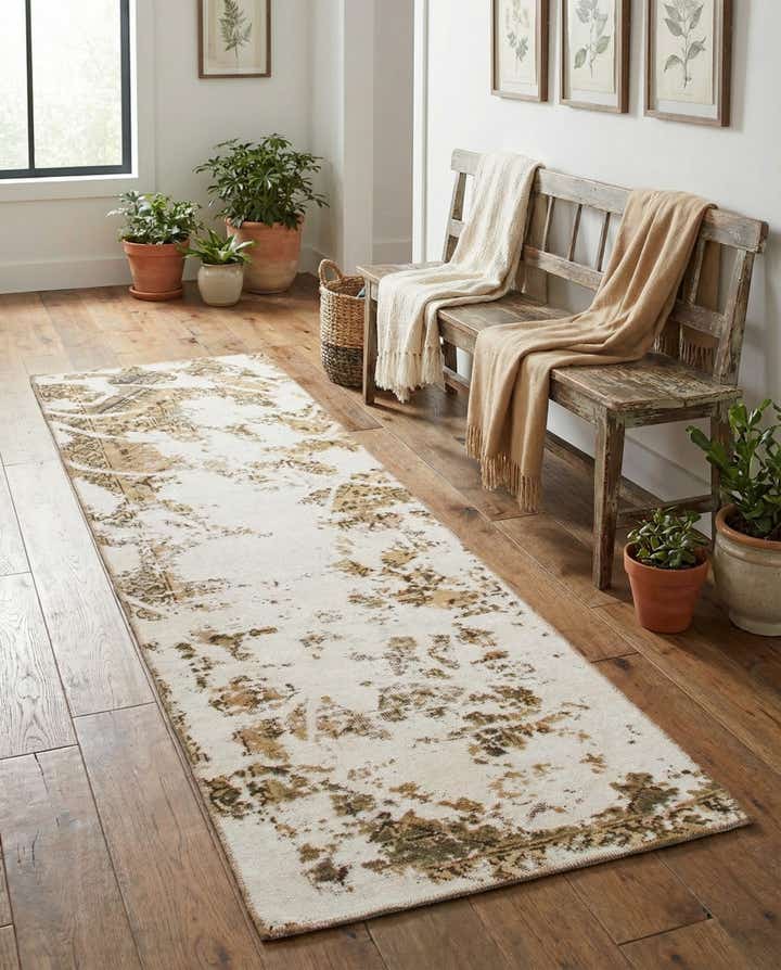 2' 7 x 9' Hand Knotted Ultra Vintage Persian Wool Runner Rug