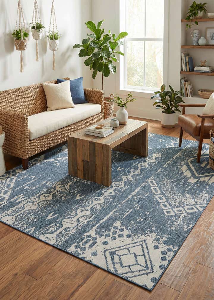 10' x 13' Easy-Clean Bohemian Indoor / Outdoor Rug
