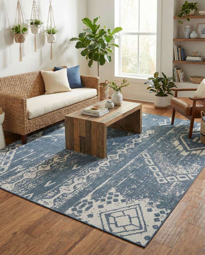 10' x 13' Easy-Clean Bohemian Indoor / Outdoor Rug