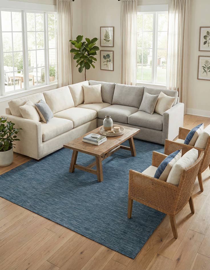 Detail image of 10' x 13'  Washable Solid Indoor / Outdoor Rug