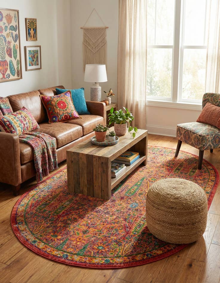 Detail image of  5' 3 x 8' Calypso Oval Rug