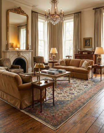 9' 4 x 12' 11 Kashan Wool Rug
