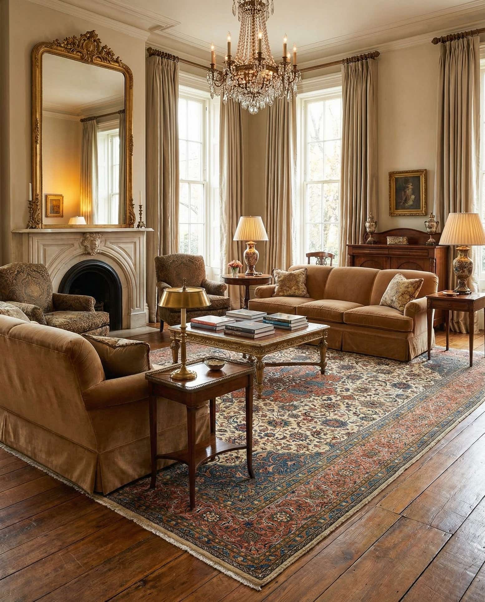 9' 4 x 12' 11 Kashan Wool Rug
