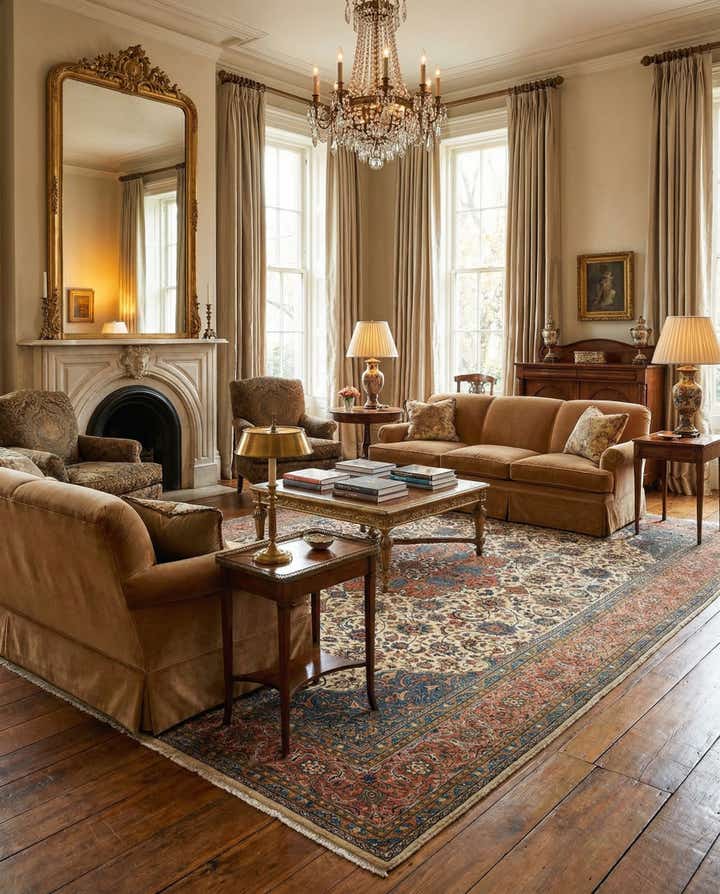 9' 4 x 12' 11 Kashan Wool Rug