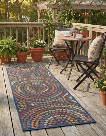 2' x 5' 1 Easy-Clean Baja Indoor / Outdoor Runner Rug