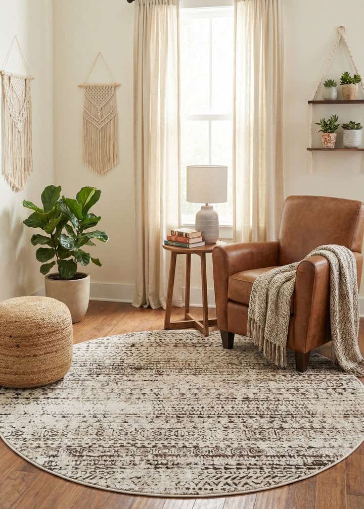 5' 3 x 5' 3 Hermitage Round Rug
