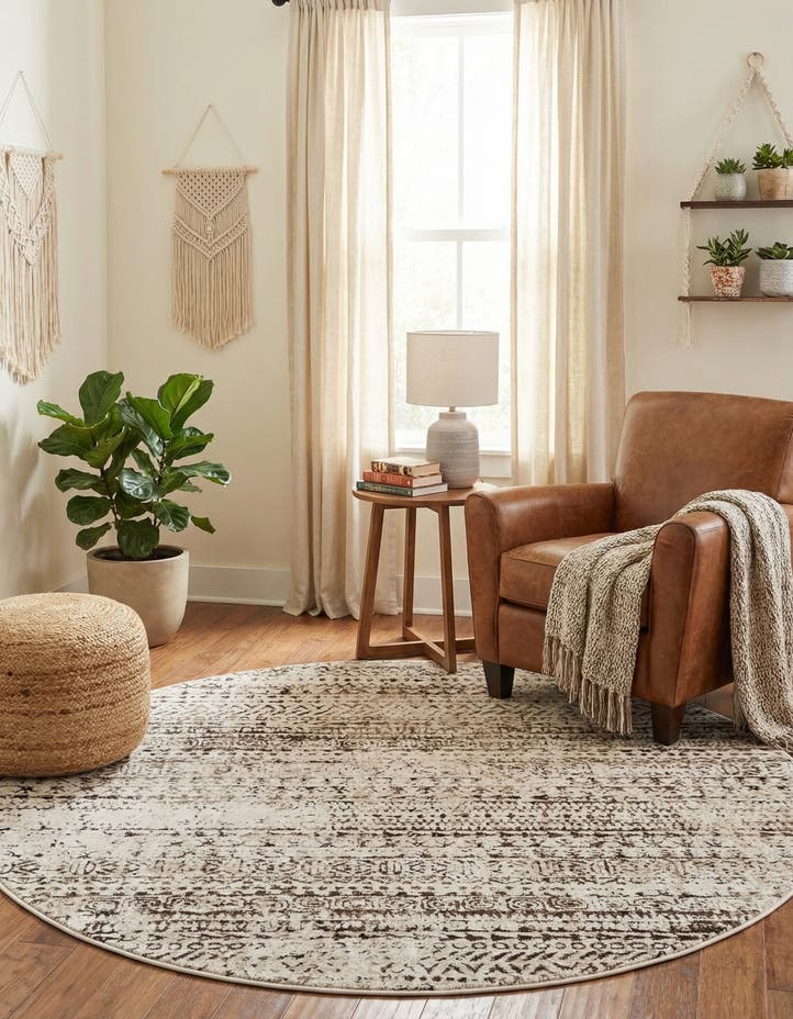 5' 3 x 5' 3 Hermitage Round Rug