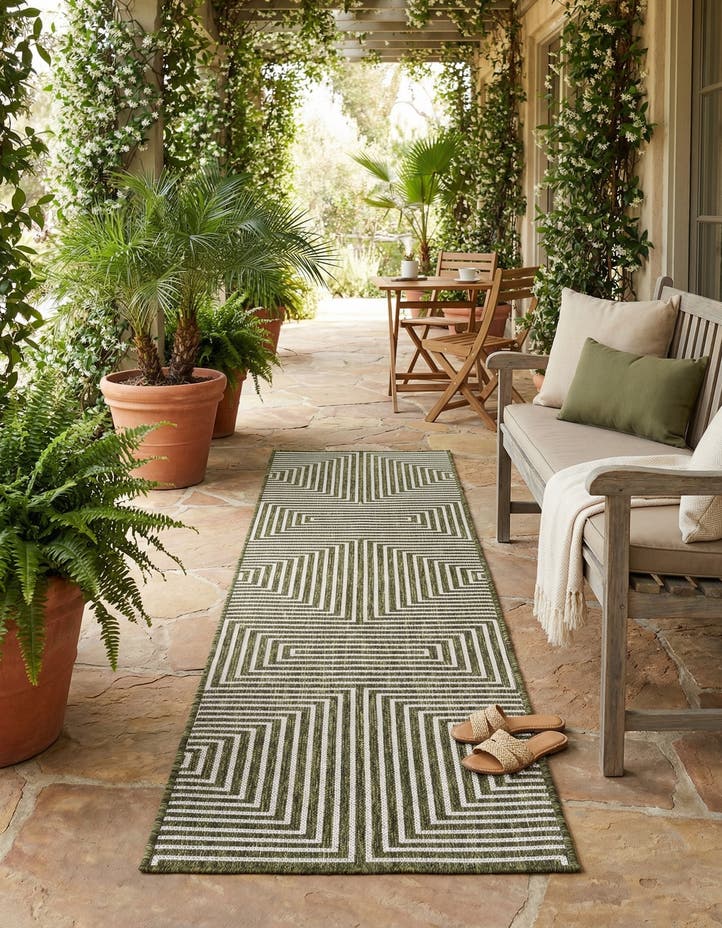 2' x 8' Easy-Clean Modern Indoor / Outdoor...