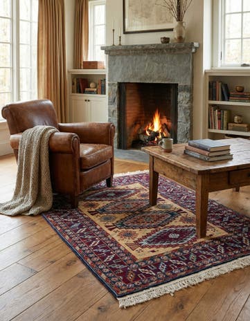 4' 1 x 6' Hand Knotted Kazak Wool Rug