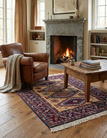 4' 1 x 6' Hand Knotted Kazak Wool Rug