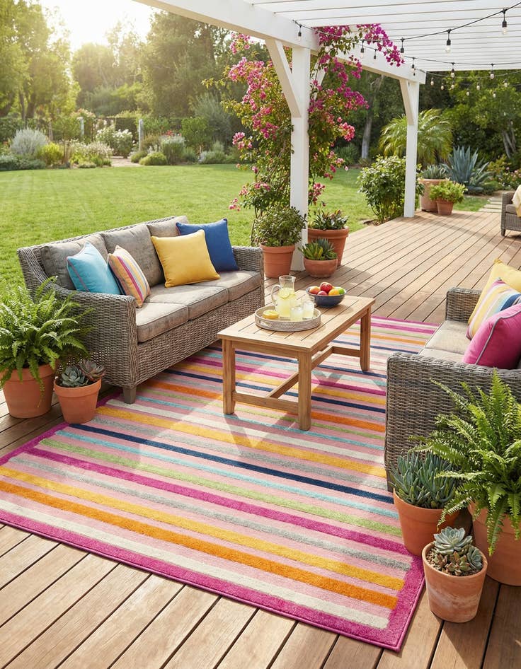 Detail image of 6' x 9' Easy-Clean Aruba Indoor / Outdoor Rug