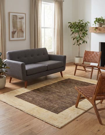 4' x 5' 8 Hand Knotted Modern Ziegler Rug