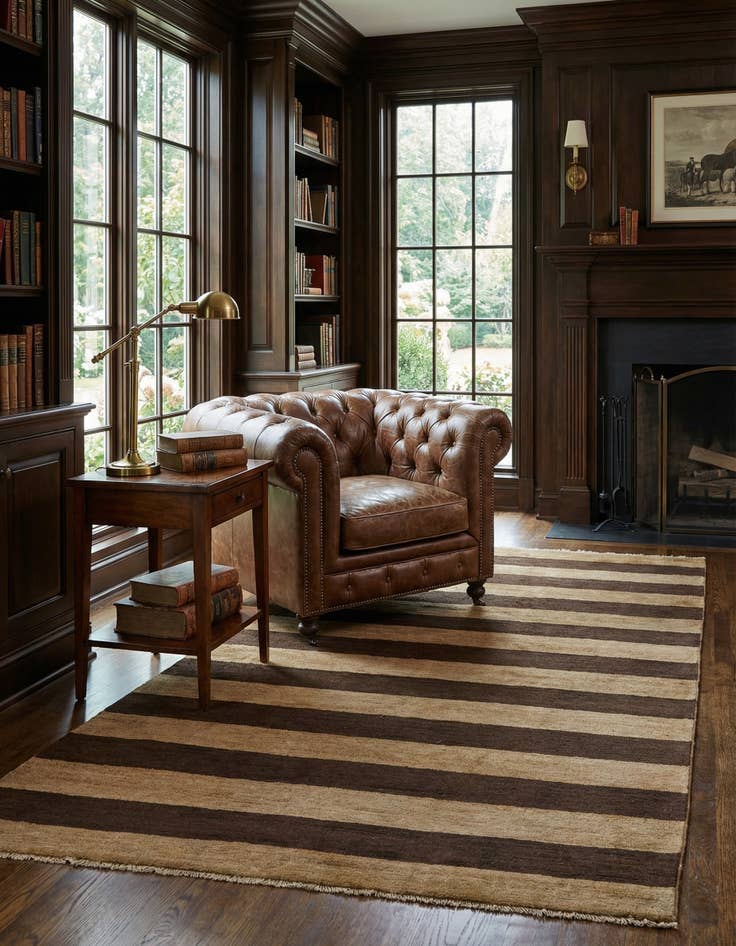 Detail image of  5' 4 x 7' 7  Hand Knotted Modern Ziegler Rug