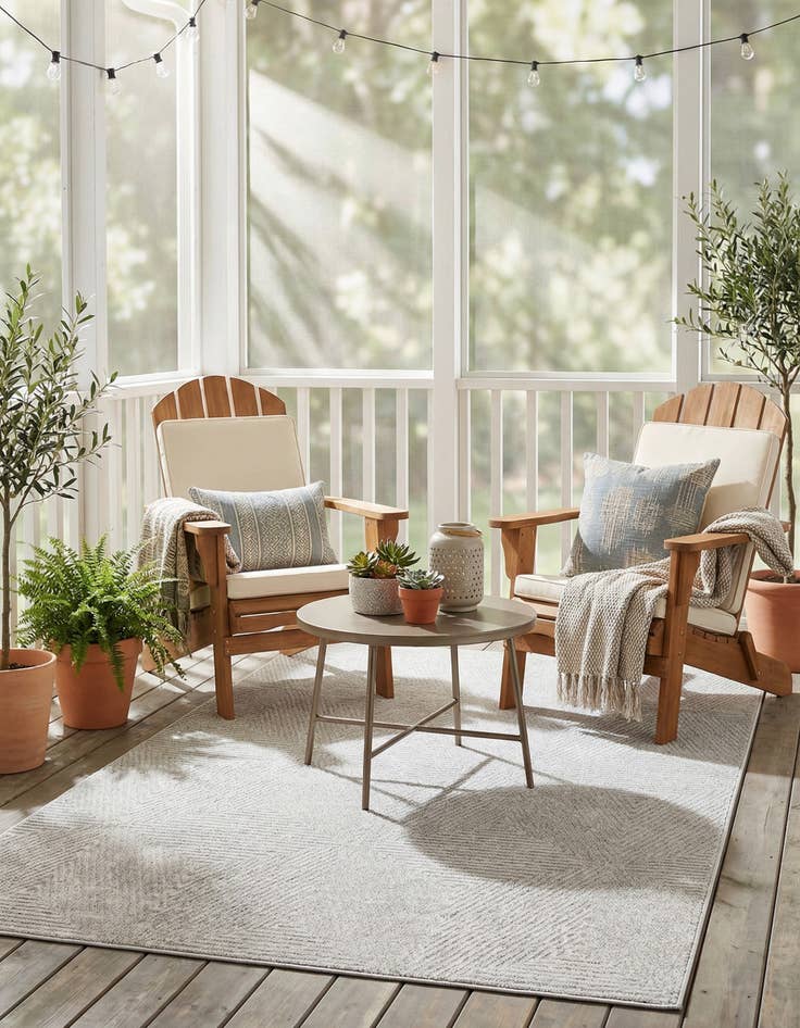 Detail image of 5' x 8'  Washable Sabrina Soto Indoor / Outdoor Rug