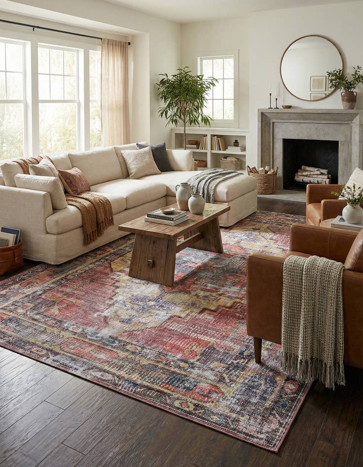 Detail image of 10' 6 x 13'  Washable Maahru Rug