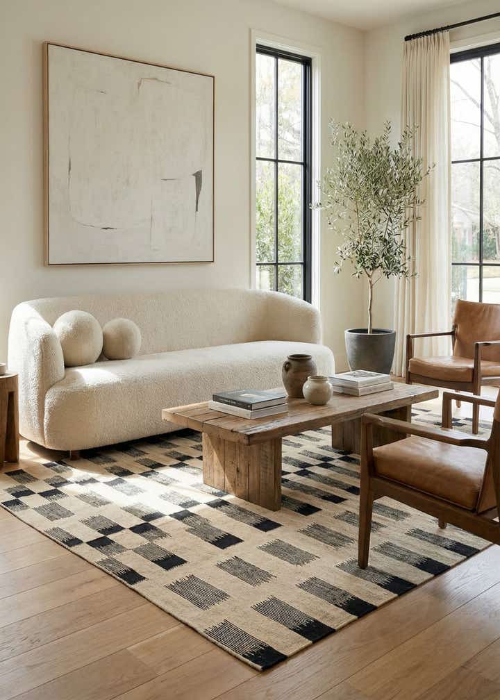 5' 10 x 7' 10 Hand Woven Kilim Modern Wool Rug