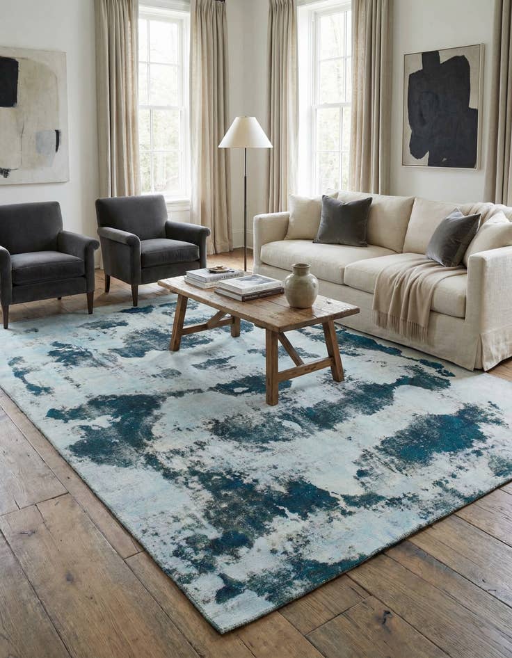 Detail image of 9' 3 x 11'  Hand Knotted Ultra Vintage Persian Wool Rug