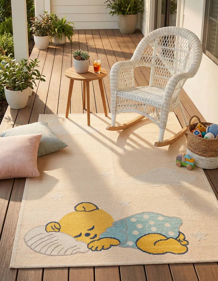 Detail image of  5' 3 x 7' 7  Washable  Indoor / Outdoor Rug