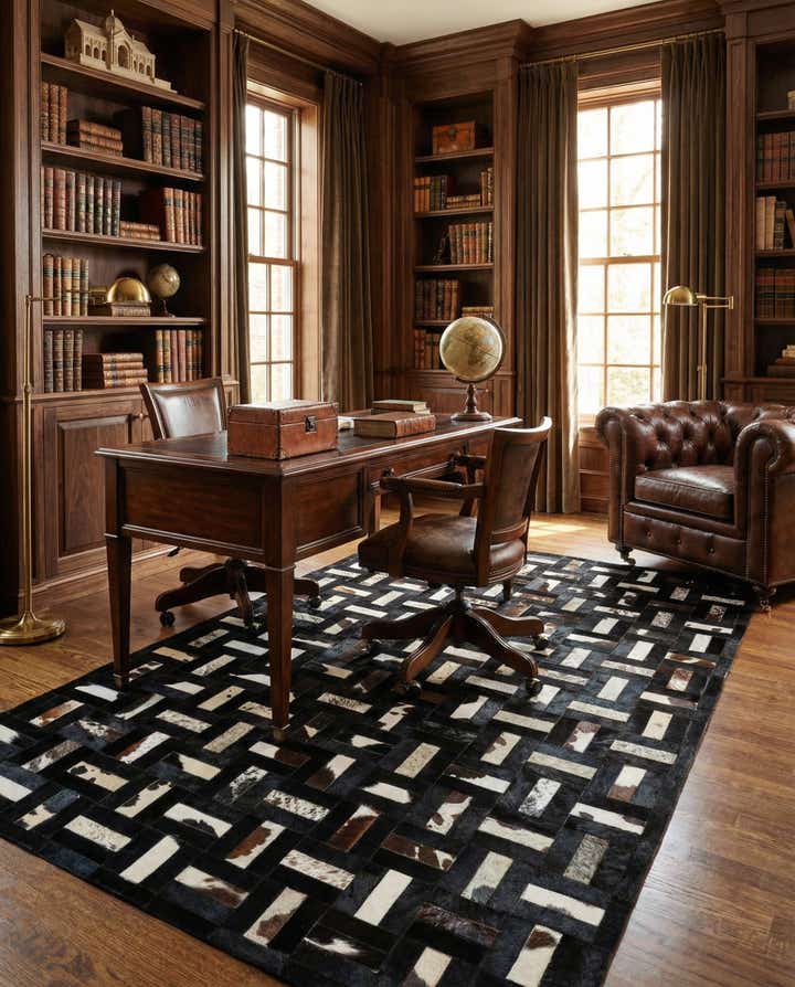 5' 3 x 8' 1 Cowhide - Patchwork Rug