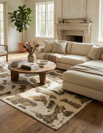 6' 5 x 8' 4 Hand Knotted Ultra Vintage Persian Wool Rug
