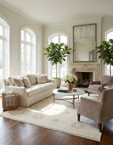 6' 9 x 9' 7 Hand Knotted Darya Wool Rug