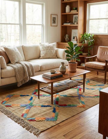 5' x 6' 9 Hand Knotted Darya Wool Rug
