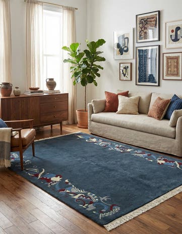 5' 8 x 8' Hand Knotted Nepal Wool Rug