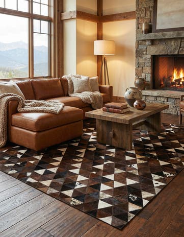 5' x 8' 1 Cowhide Stocks Rug