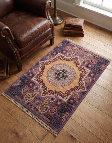 2' x 3' Hand Knotted Mamluk Ziegler Rug
