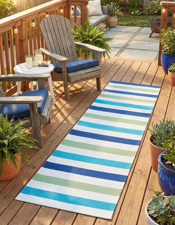 2' x 6' Easy-Clean Vista Breeze Indoor / Outdoor Runner Rug